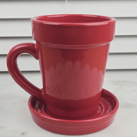 Nicole Brayden "You Are Loved" Red Ceramic 12 oz Mug with Tea Bag Plate Set - Picture 5 of 9